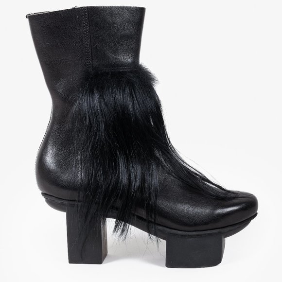 Trippen Happy Freak Black Leather Block Boots - Picture 4 of 11